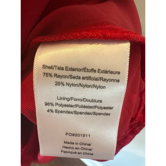 ModCloth Crushed Red Velvet Suspender Skater Skirt Red Holiday Women's Small NWT - Picture 6 of 6